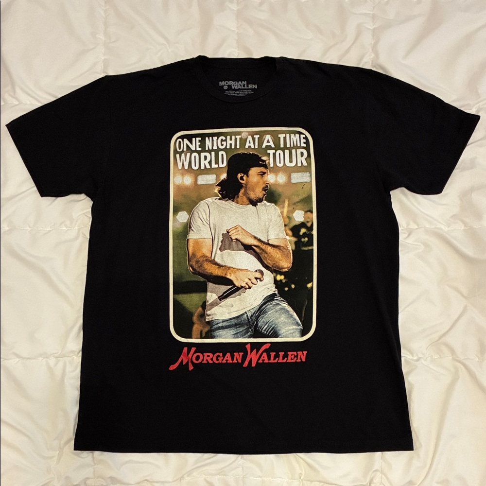 NWOT! Morgan Wallen One Night At A Time World Tour Tee Black Unisex Size 2XL